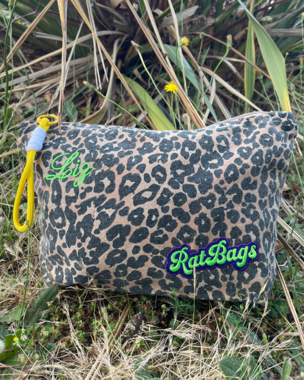 Leopard Print Canvas Accessory Bag - The Little Wild One